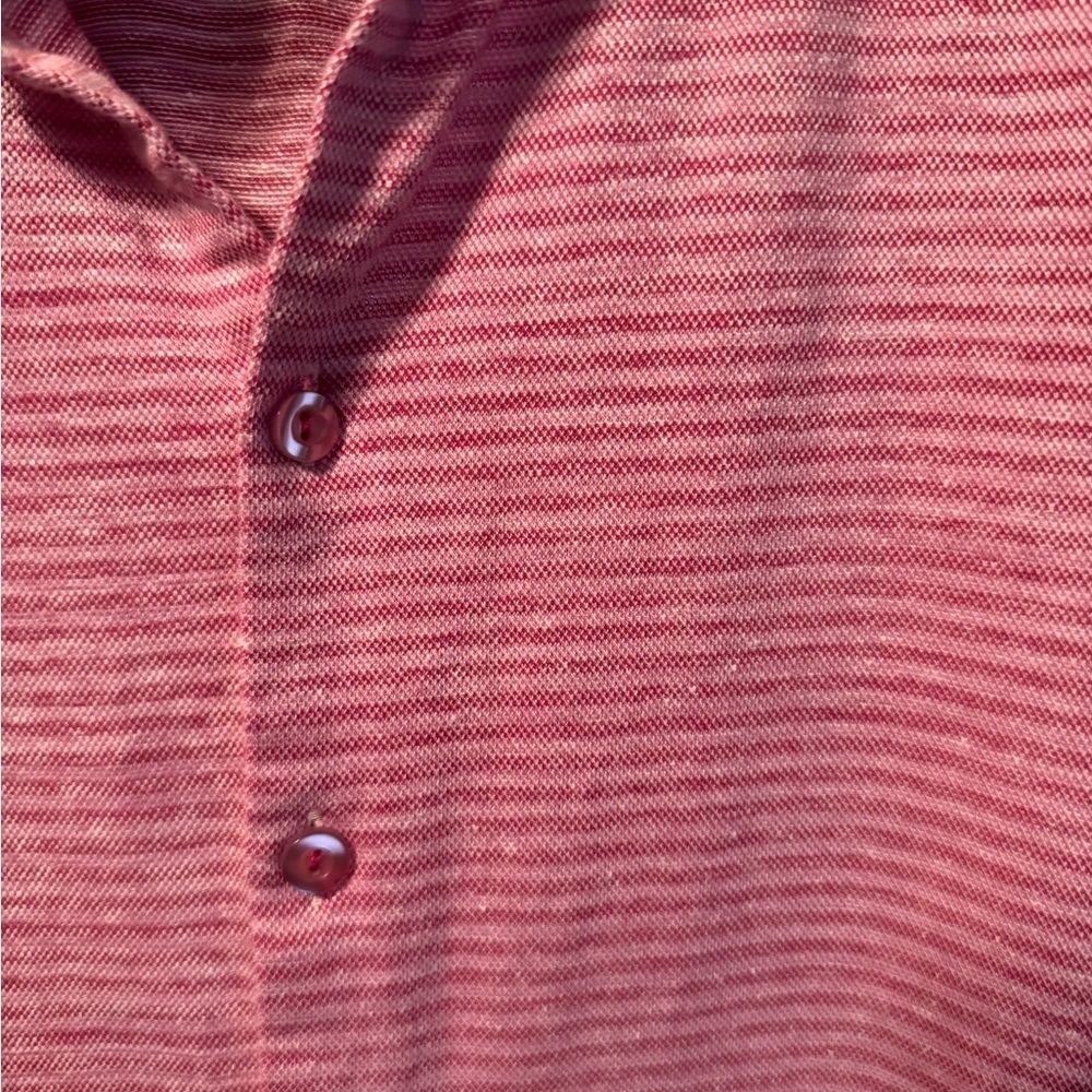 Stone Rose Linen Short Sleeve Button Down, Pink, Size Small - Picture 7 of 7